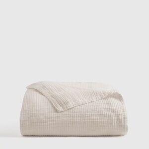Quince King/ Cal king Organic Ribbed cotton coverlet